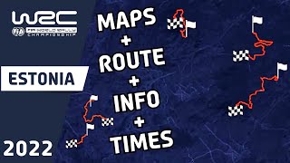 WRC Rally Estonia 2022  Maps  Route  Stage Info  Times [upl. by Yeruoc329]