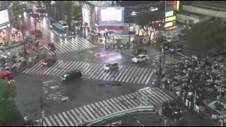 Shibuya City Scramble Crossing Live Camera 1250 PM  6292024 1215 AM Rainy  Midnight [upl. by Eenert416]