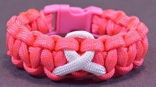 How to Make an Awareness Paracord Bracelet with Buckle  BoredParacord [upl. by Ocirderf412]