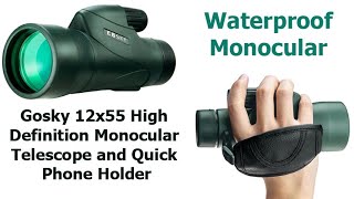 Gosky High Definition Monocular Telescope 12x55 [upl. by Nylarat]