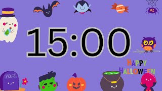 15 Minute Timer  Halloween for Kids [upl. by Skipp]