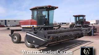 MacDon 9200 Windrower  Idaho MacDon Auctions [upl. by Aydni455]