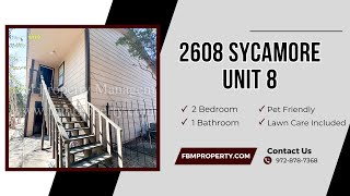 2608 W Sycamore Unit 8 Corsicana  2 Bedroom 1 Bathroom Home in Corsicana TX [upl. by Freeman]