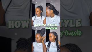 How to style kinky twist🌸hairstyles hairstyletutorial kinkytwists howtostyle [upl. by Innis]