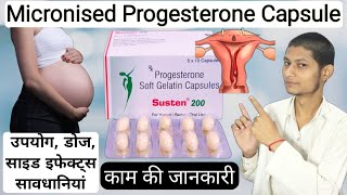 micronised progesterone soft gelatin capsules 200 mg  susten capsules in pregnancy [upl. by Philbin564]