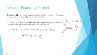 Courbure  Torsion  Repère de Frenet vidéo 2 [upl. by Alda]