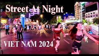 Vietnam NightHo Chi Minh City Nightlife Bustling Street Street Wanderer [upl. by Emmuela]