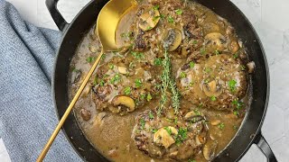 Classic Salisbury Steak With Mushroom Gravy Recipe [upl. by Euphemia773]