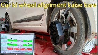 Hunter machine Car wheel alignment kaise karte hai [upl. by Braasch]