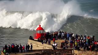 Nazare World’s Biggest Waves surfing waves [upl. by Aneres]