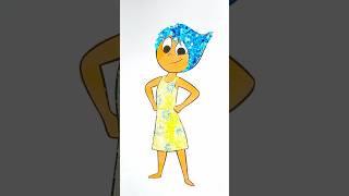 DIY Insideout Joy glitter hair and dress for kids kids insideout2 kidsart craft creative [upl. by Anaihs788]