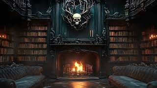 Gothic Elegance  Dark Fireplace Ambience for Deep Study amp Reflection [upl. by Meibers]