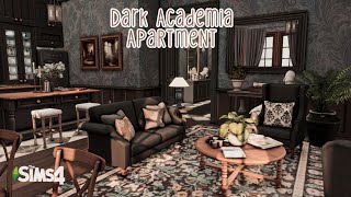 Dark Academia Apartment  The Sims 4 CC Speed Build [upl. by Haek433]