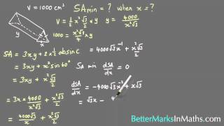 Applications Of Differentiation Maximum And Minimum Values  VCE Maths Methods [upl. by Kcirdehs]