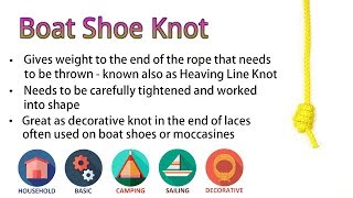 Boat Shoe Knot  How to Tie Boat Shoe  Moccasines Laces Knot  Stopper Knot Tying  Knot tutorial [upl. by Lubbock]