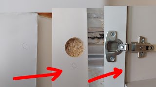 How to drill hole for door hinge  measurements for standard hinge [upl. by Otsuj]