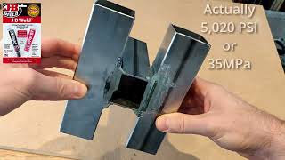 How strong is JB weld structural epoxy adhesive anyways  Destructive test simulation and review [upl. by Aroz]