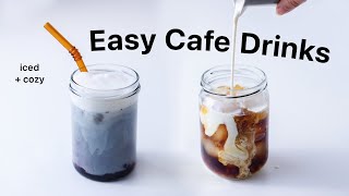 Making Cafe Style Drinks at Home without fancy equipment vegan [upl. by Annoj939]