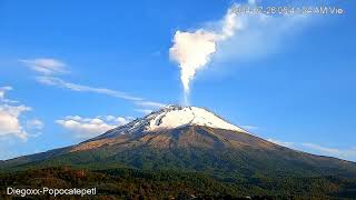 Impresionante Amanecer Del Volcan Popocatepetl 26 De 2024 [upl. by Sirtemed]