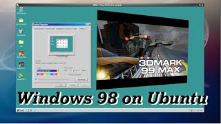 Windows 98 retro gaming emulator for Ubuntu Linux [upl. by Acirederf]