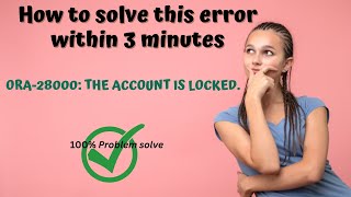 HOW TO FIX quotORA28000 THE ACCOUNT IS LOCKEDquot IN SQLPLUS rankscodingwalah [upl. by Adam]