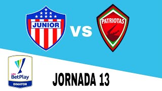 Junior 21 Patriotas Boyacà en vivo Clausura Colombia Jornada 13 [upl. by Akcimehs143]