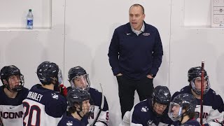 Mike Cavanaugh  UConn mens hockey media day  92424 [upl. by Anitnuahs]