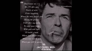 Jacques Brel  Ne me quitte pas Translated to English [upl. by Giule]