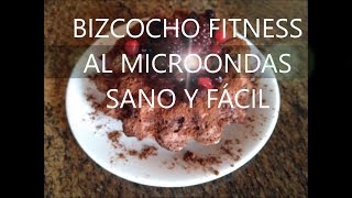 BIZCOCHO FITNESS PROTEICO AL MICROONDAS FÁCIL Y SANO [upl. by Yelrak]