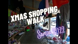 Xmas shopping walk through Apia Samoa 2022 [upl. by Anelas]