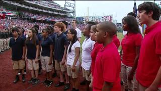 OFFICIAL 2014 The StarSpangled Banner Hyattsville Middle School CPA Choir Nationals Park [upl. by Bertrand]