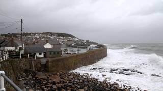 Mousehole Storm High Tide 8th Feb 2014 [upl. by Sices]