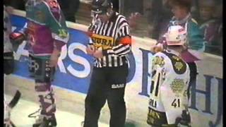 Hockey rough stuff  Season 19941995 playoff finals TPS vs Jokerit [upl. by Macmullin]