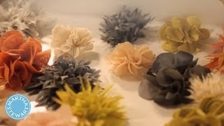 Easy Fabric Floral Brooch  Martha Stewart [upl. by Epifano]