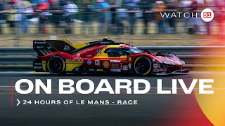 Onboard the 51 LIVE race action at 24H of Le Mans 2024  Ferrari Hypercar Part 3 [upl. by Lanta322]