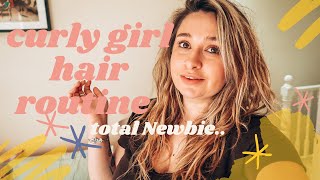 Easy Curly Girl Hair Method  Total Beginner with Merwave [upl. by Blodgett758]