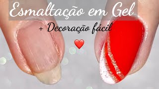 ESMALTAÇÃO EM GEL que dura até 30 dias  decoração  Passo a passo [upl. by Laise]