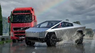 Realistic Hydroplane and Icy Crashes 05  BeamNGdrive [upl. by Darrill945]