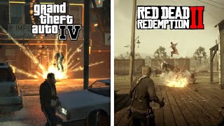 Red Dead Redemption 2 vs GTA 4  Euphoria Physics amp Gameplay Comparison [upl. by Godiva]