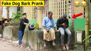 Fake Dog Bark Prank Part02  Epic Reaction in Public  Dog Barking Prank Run [upl. by Ardnekan]