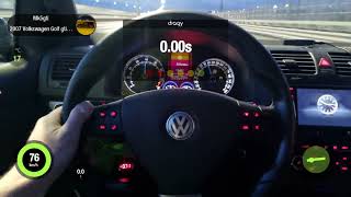 dragy video 100200 golf mk5 gti stage 3  wmi [upl. by Jago]