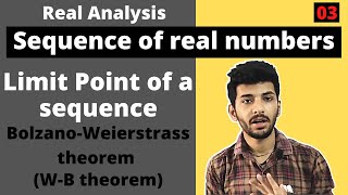 Limit points of a sequence  Bolzano  Weierstrass theorem WB Thereom real sequences 03 [upl. by Dawson]