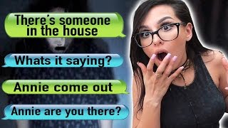 THE CREEPIEST TEXT EVER  annie96 is typing Reaction [upl. by Alliuqahs215]