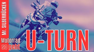 So geht ein UTurn mit dem Motorrad du kannst das 🤜🏽🤛🏽 [upl. by Willdon]