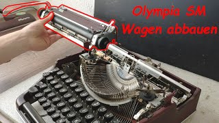 Olympia SM Wagen abbauen  Schreibmaschinen Wagen abbauen [upl. by Kaela]