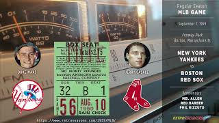 1959Sep07 • NYYBOS • New York Yankees vs Boston Red Sox  Radio Broadcast [upl. by Zwart]