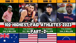 100 HighestPaid Athletes in the World 2023  Part 2 [upl. by Akeirahs]