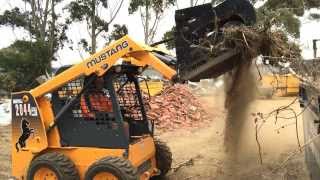 Skid Steer Rock Grapple Bucket  Himac Attachments [upl. by Hamann477]