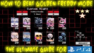 FNAF Sister Location PS4 How to Beat Golden Freddy Mode 1020 on Console [upl. by Nosahc]