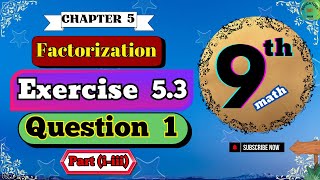 Class 9th Math  Chapter 5 Exercise 53 Question 1 Part iiii Educatoryhub [upl. by Lecia]